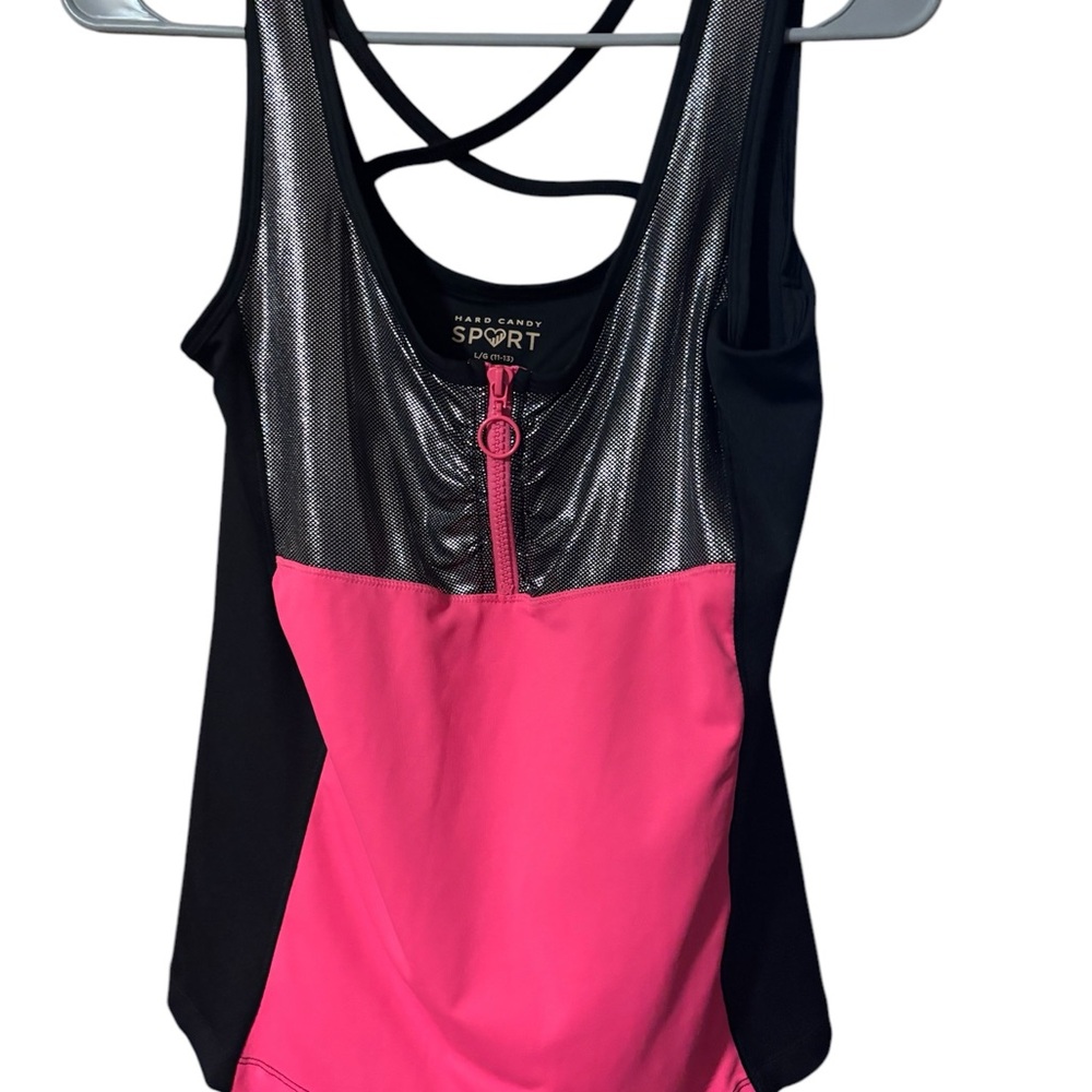 Pink and Black Women's Top